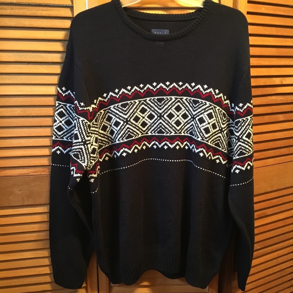 Basic Edition Navy Blue Knit Sweater